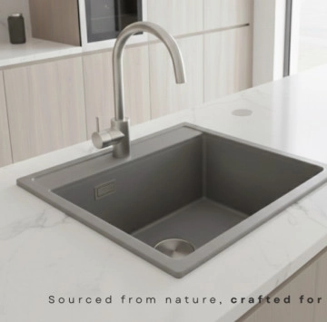 Кухненска мивка 52/51см. сива